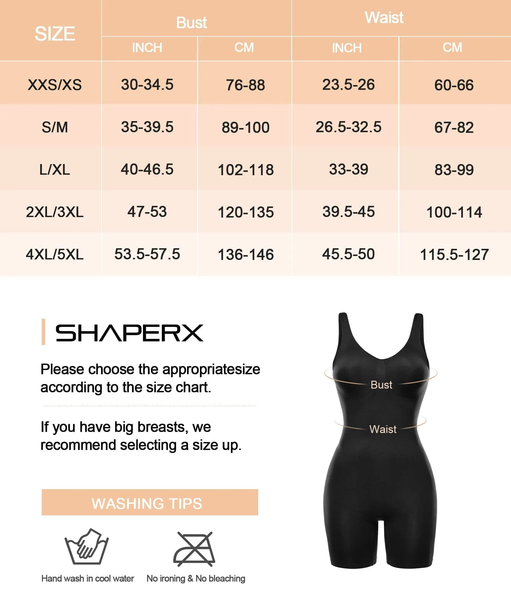 SHAPERX Wide Strap Mid-Thigh Tummy Control Bodysuit