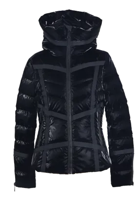 Shiny Quilted Down Ski Jacket