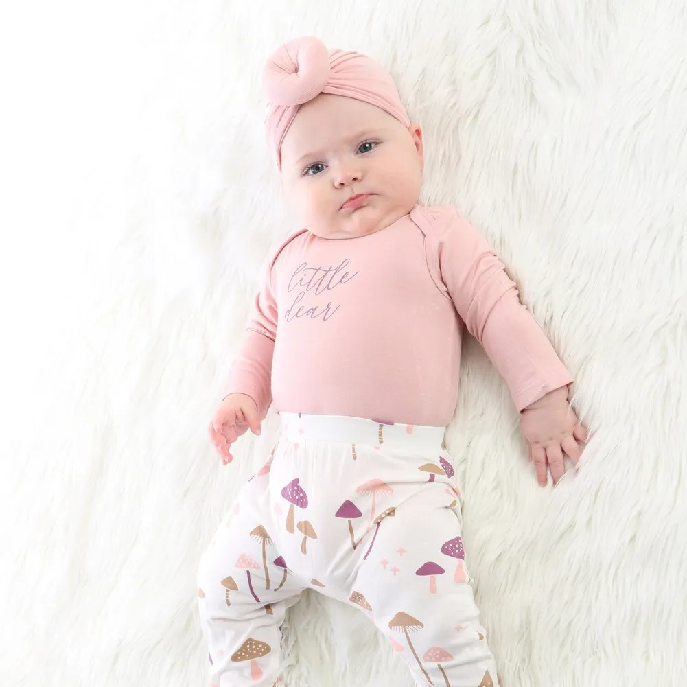 SilkBerry Baby Bamboo Long Sleeved Onesie - Powder Pink (6-12 Months)