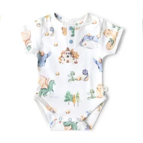 Snuggle Hunny Organic SS Bodysuit - Dragon