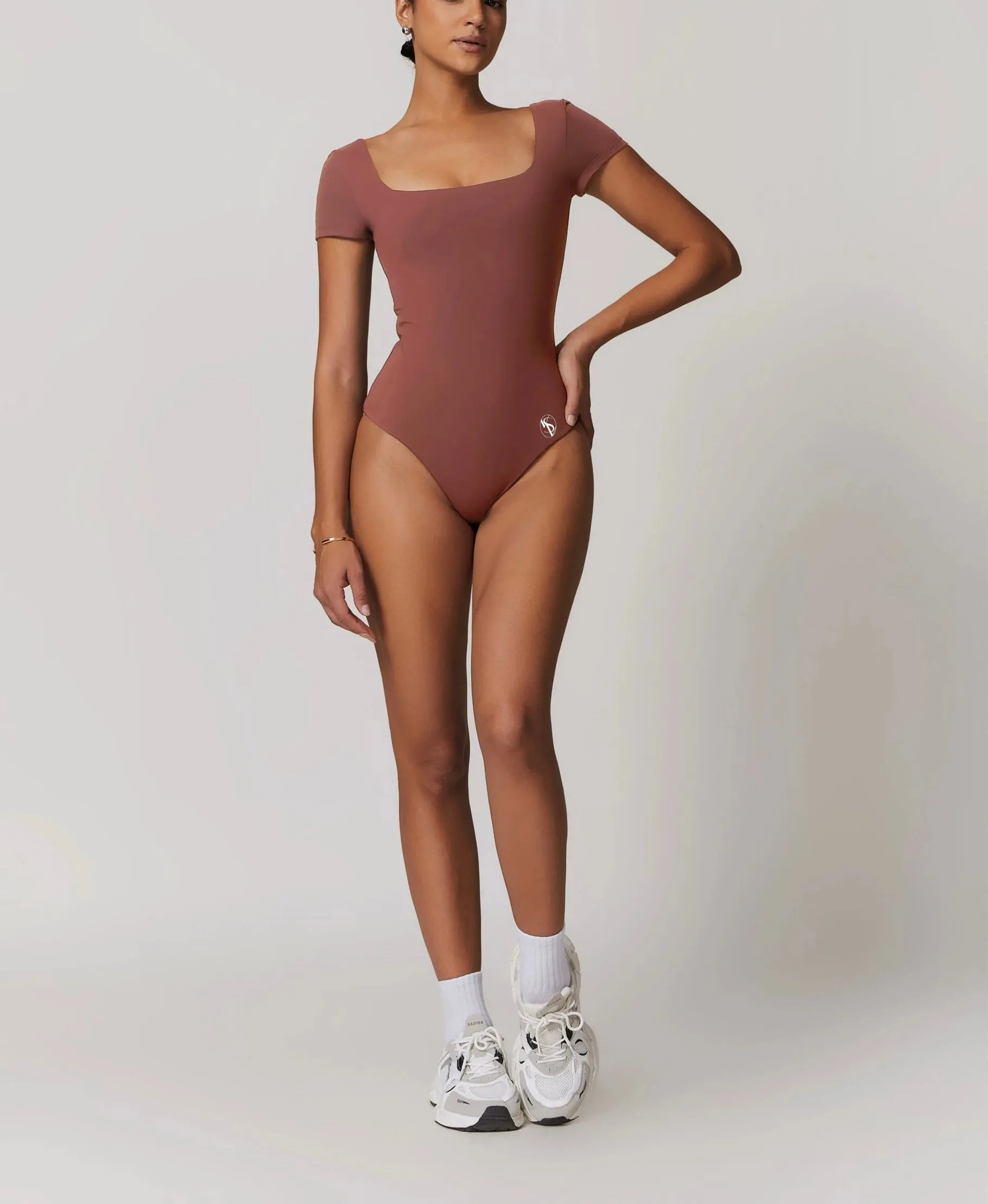 Square Neck Thong Bodysuit