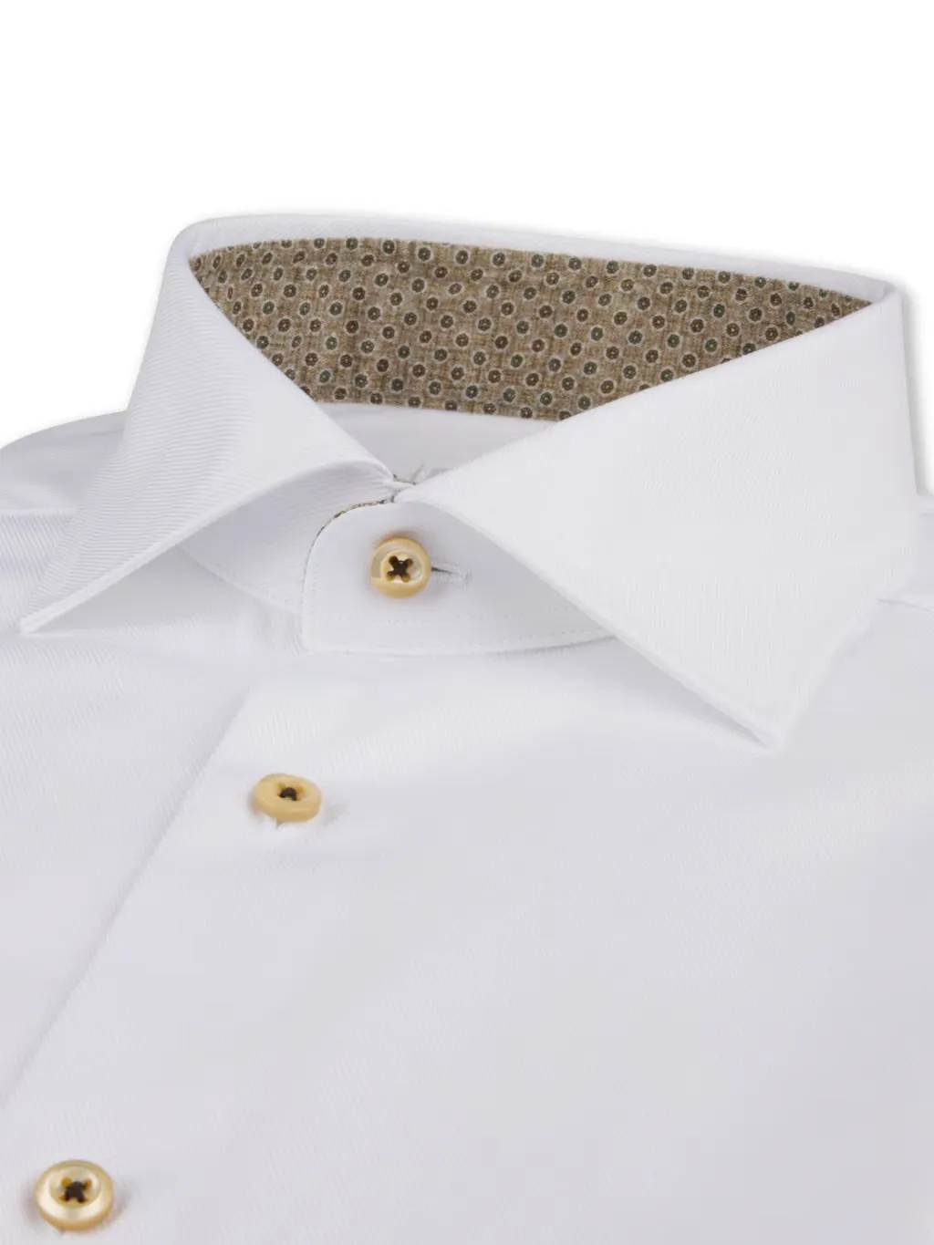 STENSTROMS Contrast Twill Shirt | WHITE