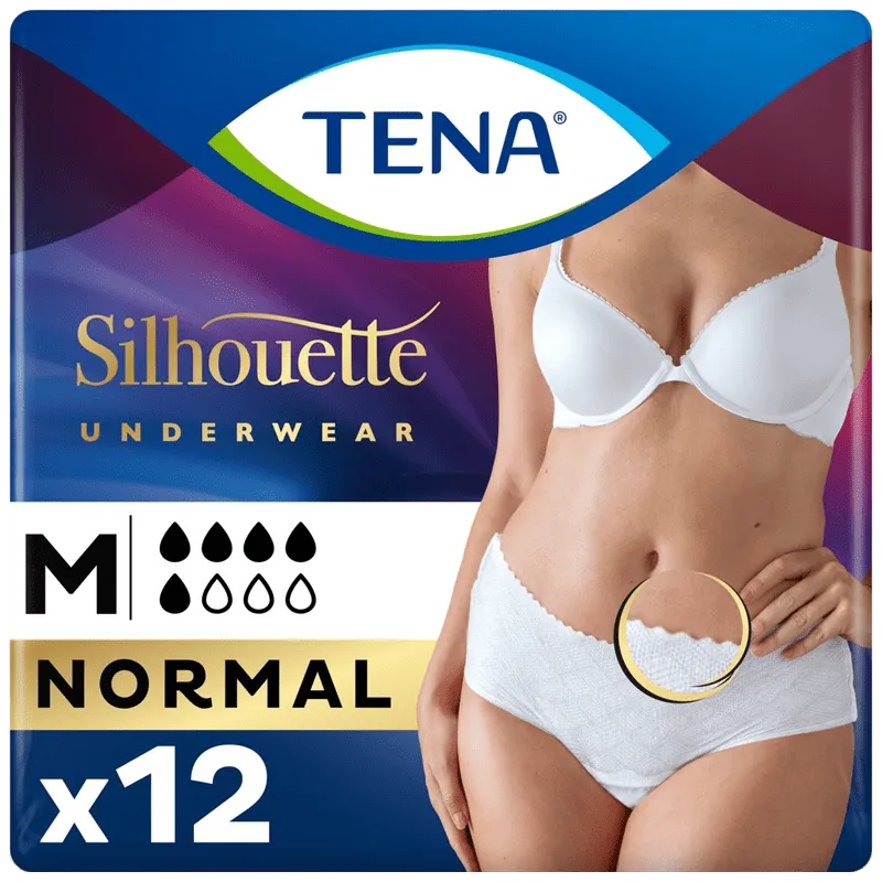 TENA Silhouette Lady Pants Blanc Normal Medium Pack of 12