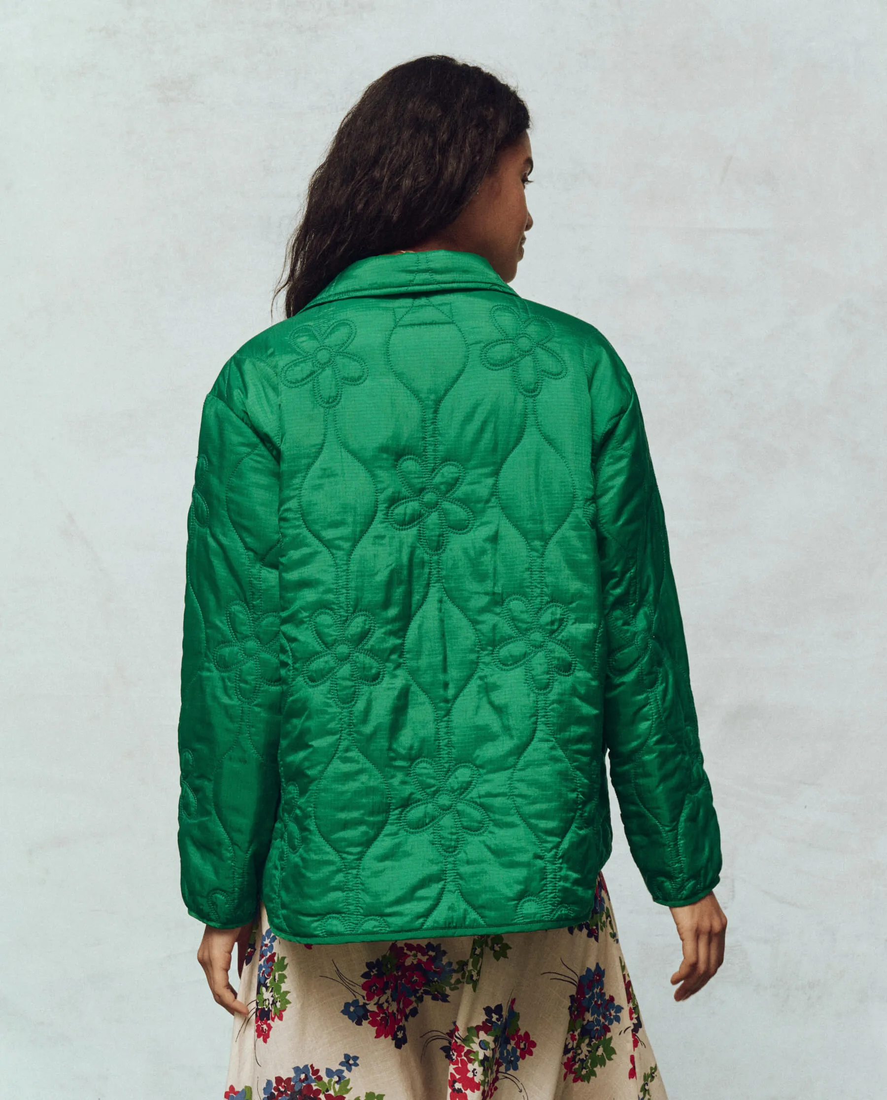 The Daisy Quilted Jacket. -- Dill