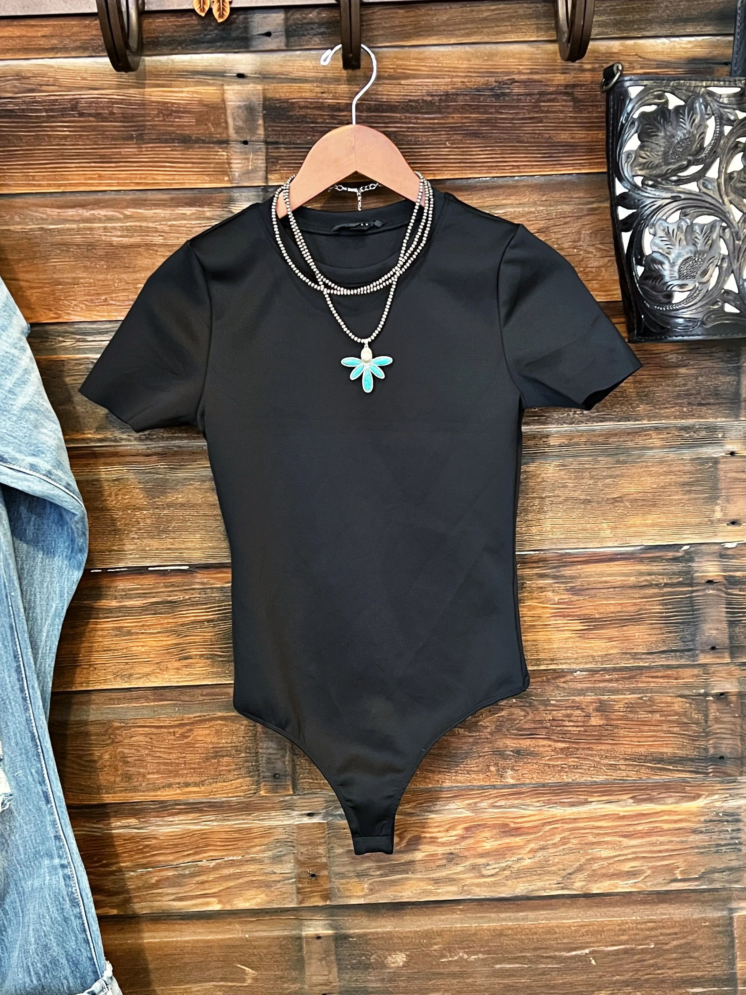 The Perfect Tee Bodysuit in Black