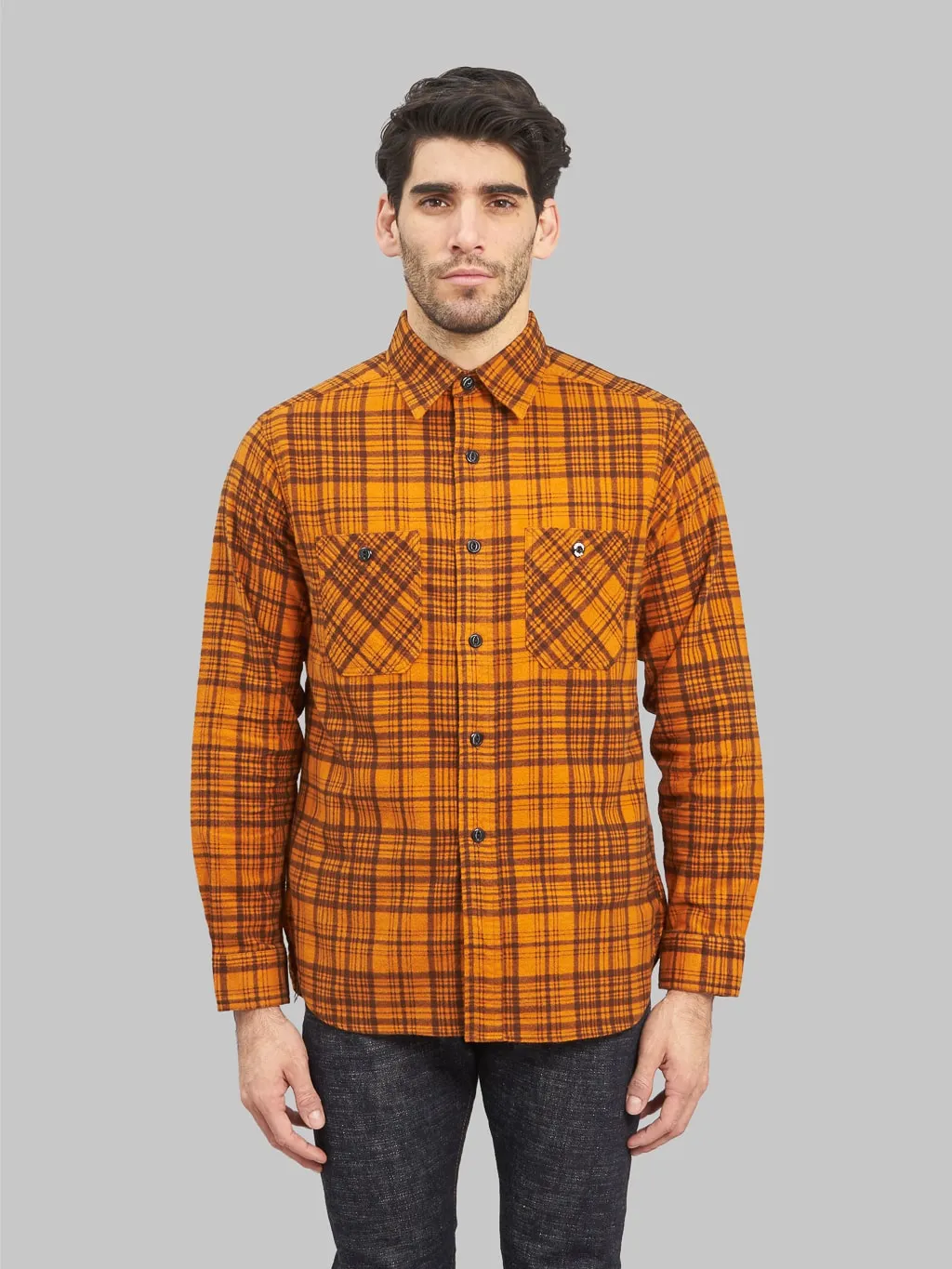 Trophy Clothing Machine Signal Check Shirt Orange