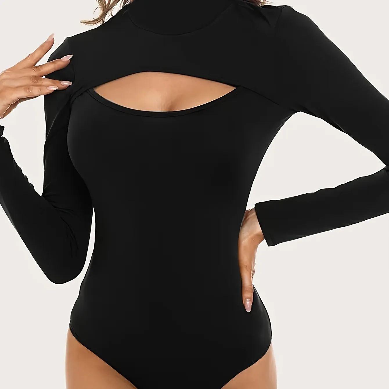 Tummy Control Long Sleeve Bodysuit Flawless Fit  Shape