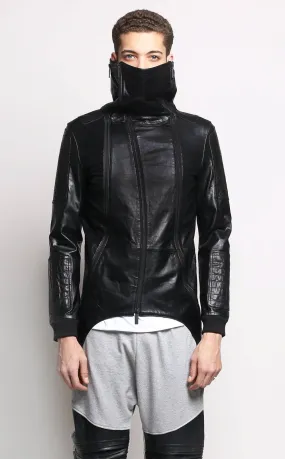 Unknown three zip sheep skin leather jacket