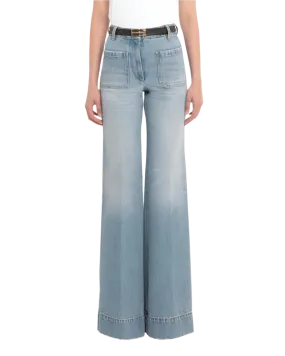 Victoria Beckham Alina Jean - Pale Blue Wash