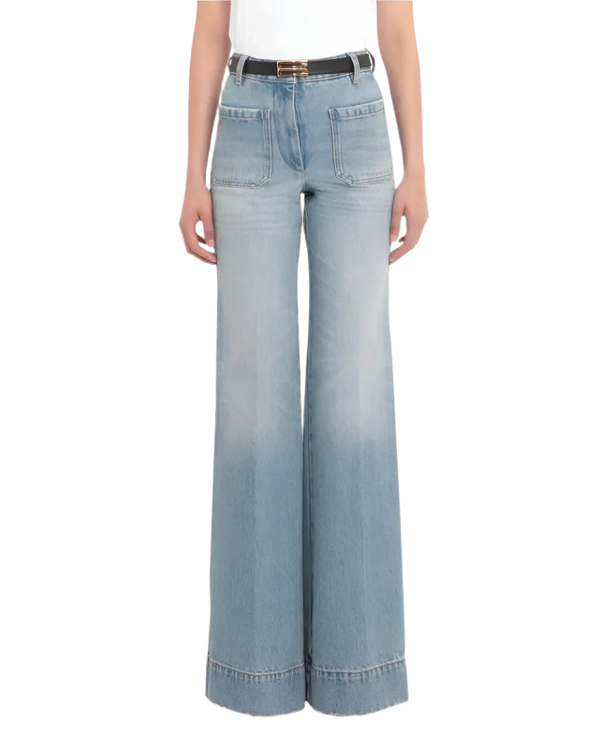 Victoria Beckham Alina Jean - Pale Blue Wash