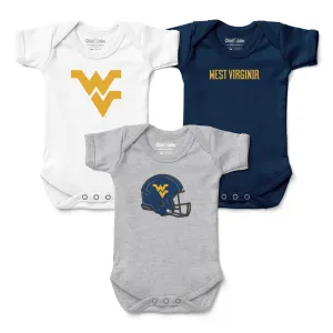 West Virginia Mountaineers 3-Pack Bodysuits