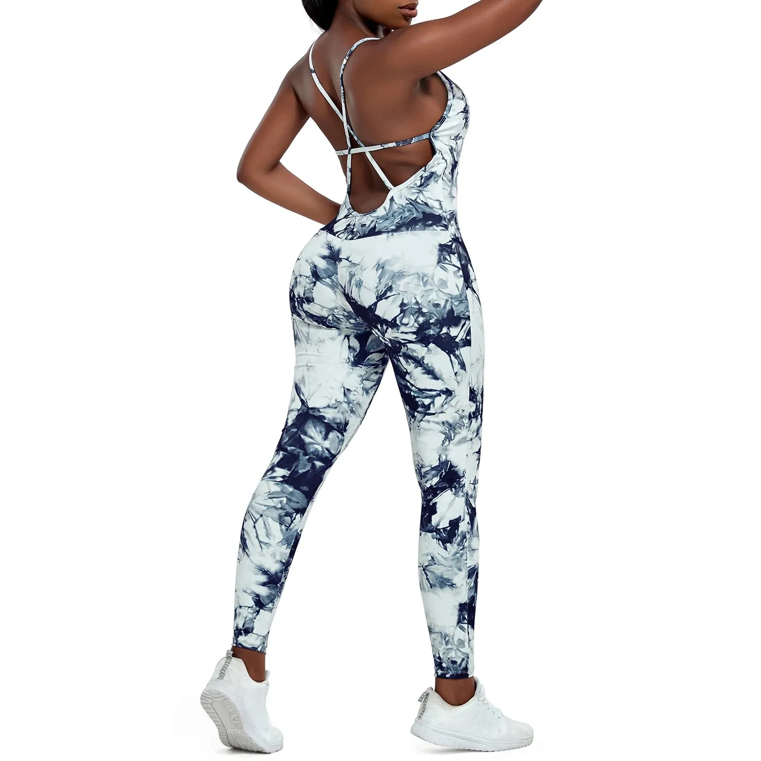 Women Yoga Gym Backless Tracksuit