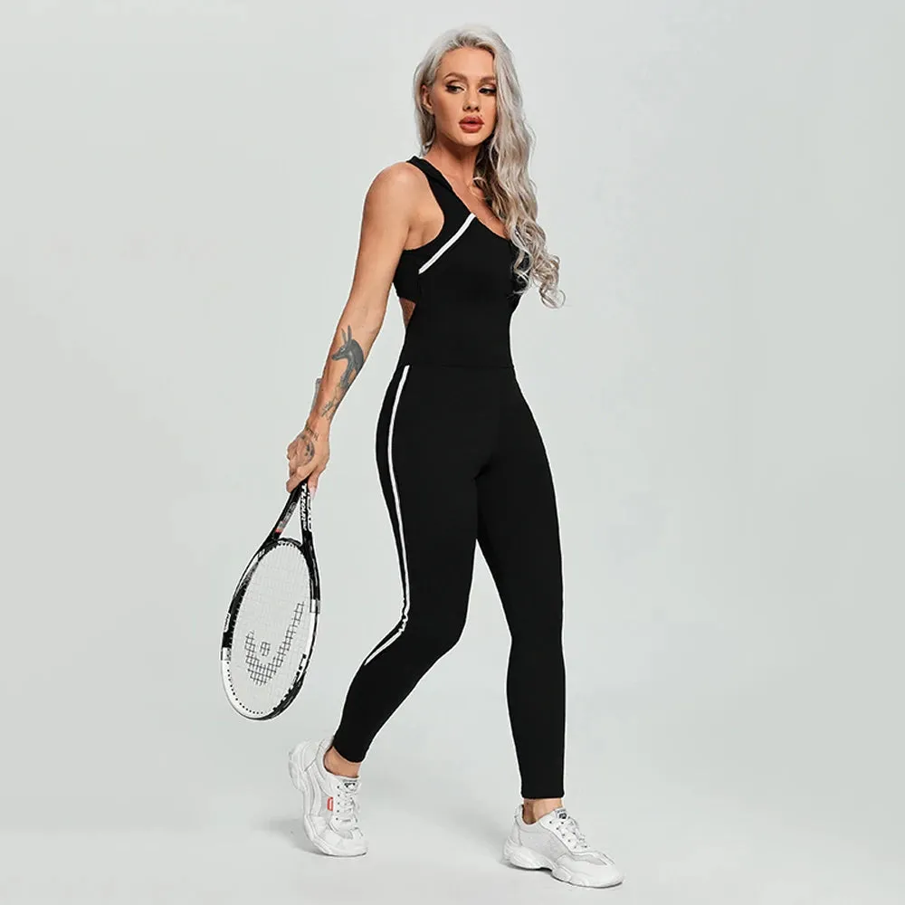 Women Yoga Gym Backless Tracksuit