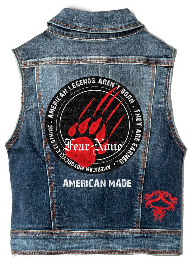 Womens Bear Claw Denim Highway Vest