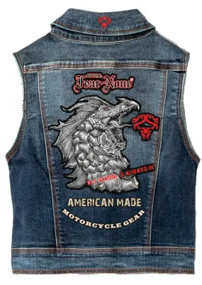 Womens "Serpent Rider" Denim Highway Vest