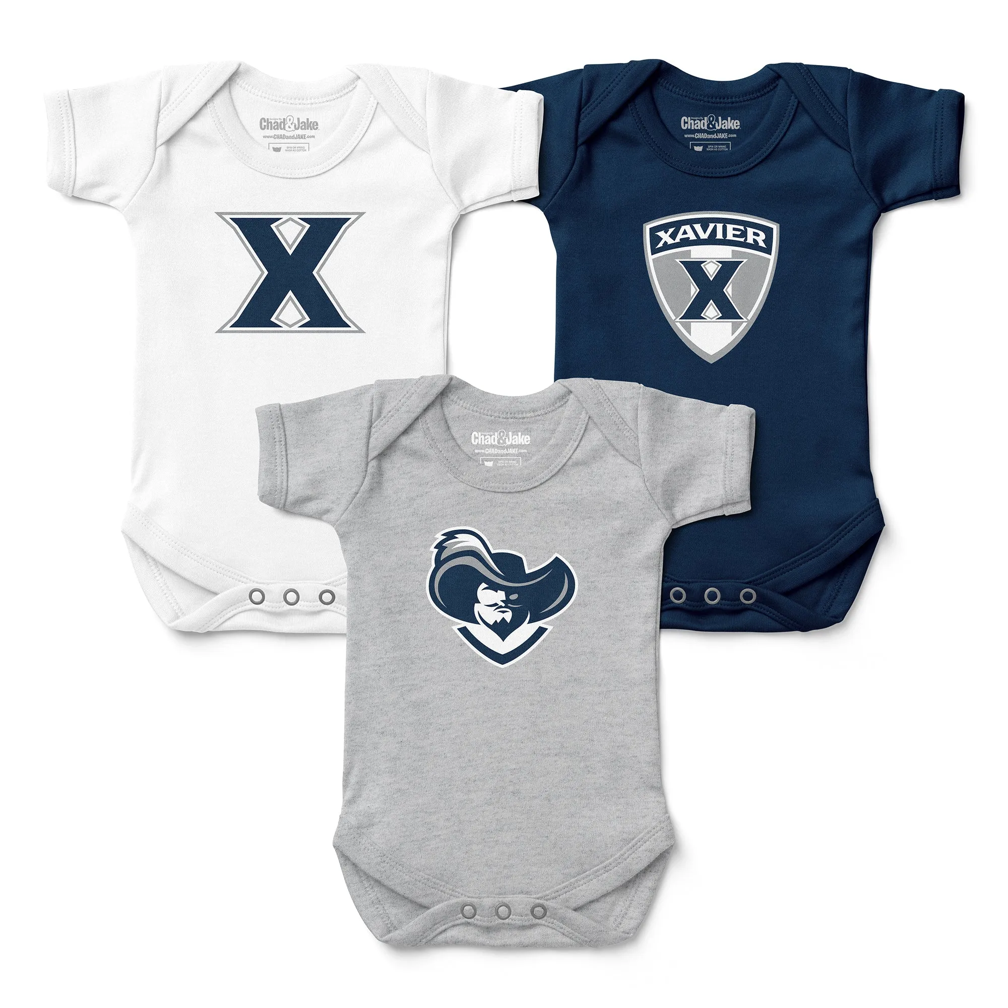 Xavier Musketeers 3-Pack Bodysuit